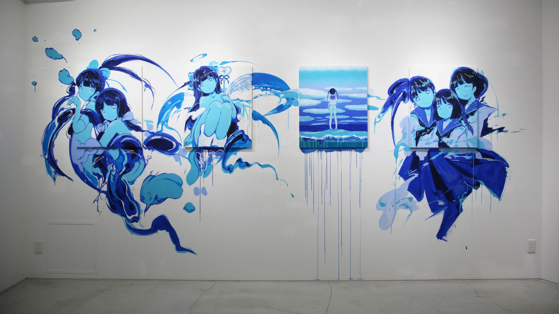 aima — Paintings installed in a gallery