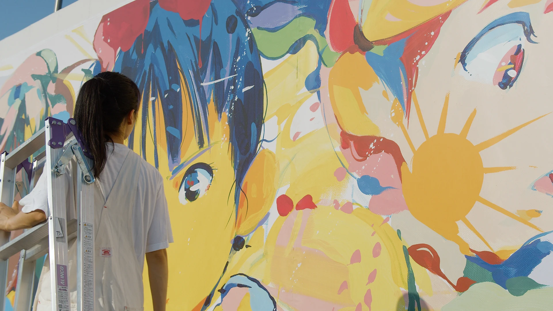 aima — Artist at work on a large painting