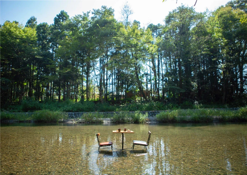 cawaz — Outdoor seating beside the river